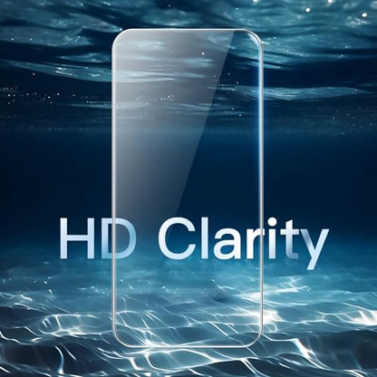 JETech Skärmskydd iPhone 15–17-serien – Härdat glas 9H, HD-klar, anti-fingeravtryck, 3-pack