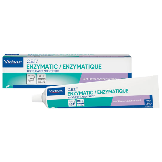 Virbac C.E.T.® Enzymatisk Tandkräm – Tartär- & plackbekämpning för fräsch andedräkt, tandvårdstandkräm för husdjur
