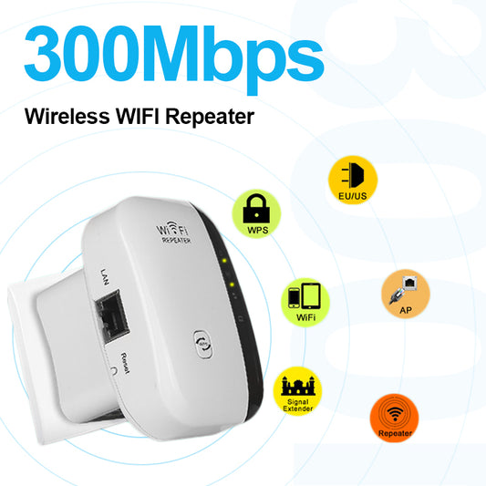 WiFi-repeater och Förstärkare 300Mbps – EU/US/UK-kontakt