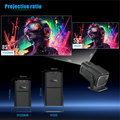 HY320 HD Projector 4K Short Focus Home Cinema Wall Projection