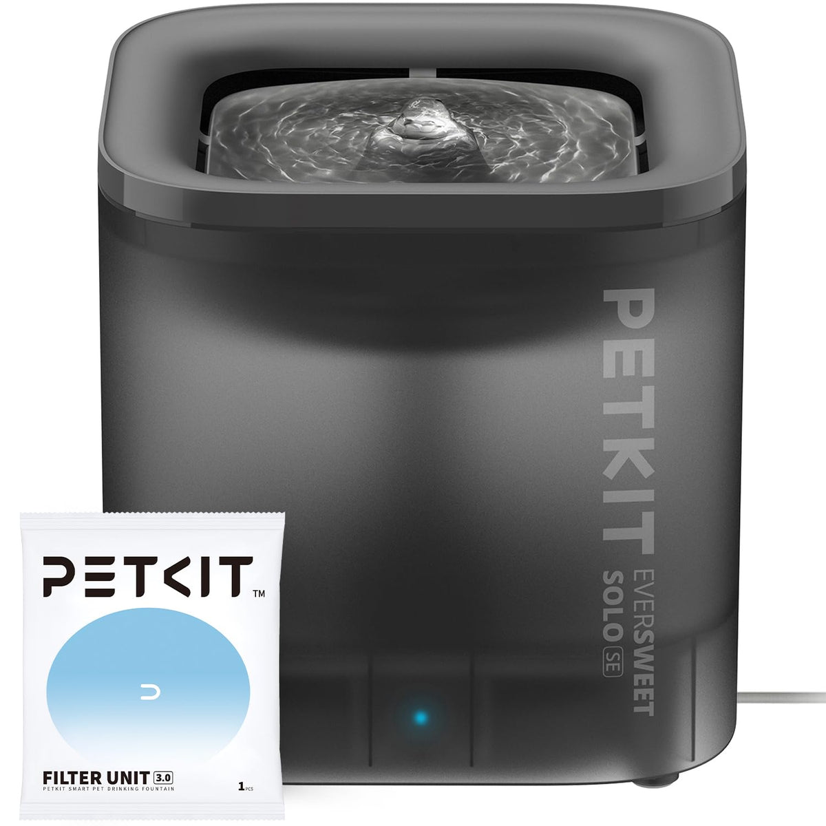 PETKIT Ny Kattvattenföntän med trådlös pump – ultratyst 1,85 L husdjursvattenföntän för katter & hundar inomhus, avtagbar design lätt att rengöra & montera, filter ingår