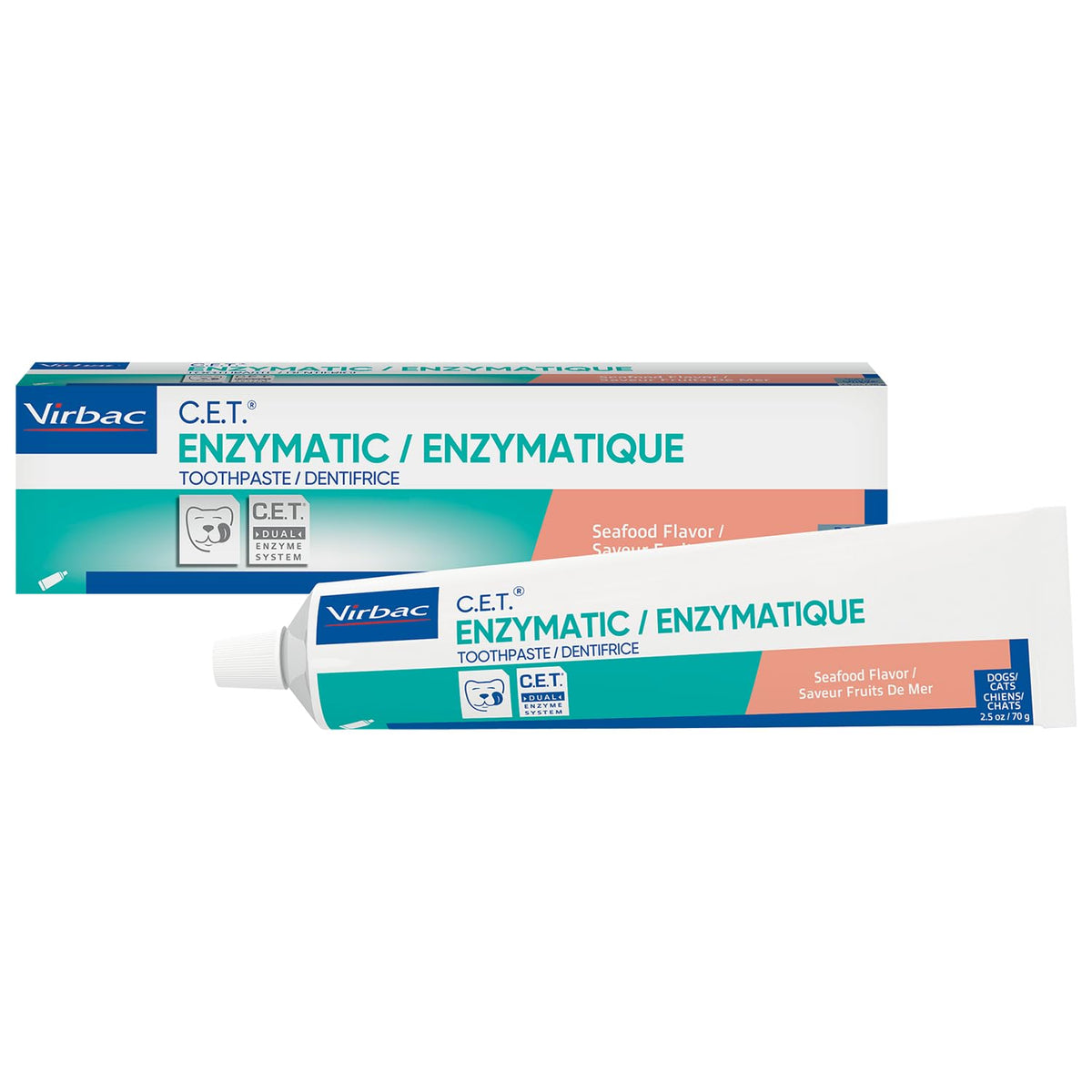 Virbac C.E.T.® Enzymatisk Tandkräm – Tartär- & plackbekämpning för fräsch andedräkt, tandvårdstandkräm för husdjur