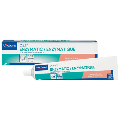 Virbac C.E.T.® Enzymatisk Tandkräm – Tartär- & plackbekämpning för fräsch andedräkt, tandvårdstandkräm för husdjur