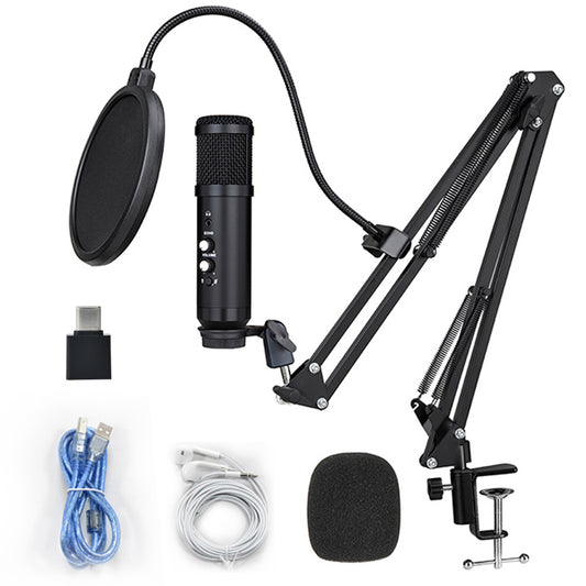 USB-kondensatormikrofon med Stativ – för Streaming, Gaming, Karaoke och Konferens