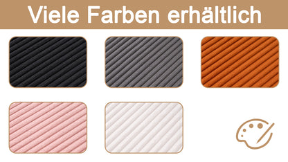 Ramfri loungesoffa i manchester med armstöd – 177 × 122 cm