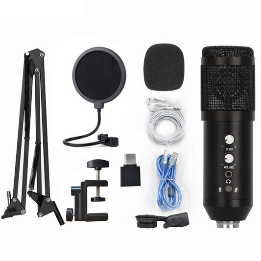 USB-kondensatormikrofon med Stativ – för Streaming, Gaming, Karaoke och Konferens