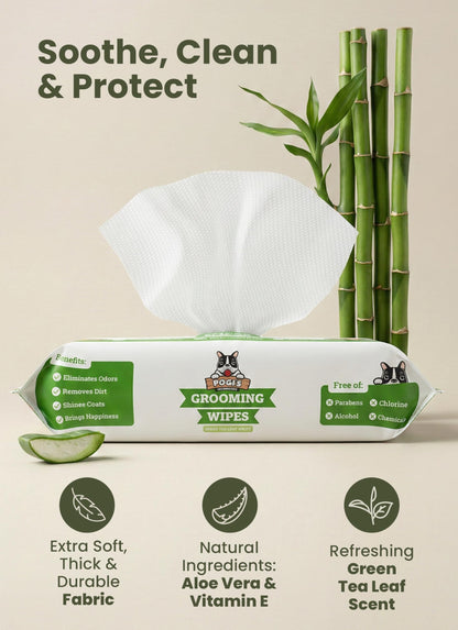 Pogi's Hundservetter – Hypoallergena, extra stora, aloe vera & E-vitamin, hund & katt, 100–400-pack
