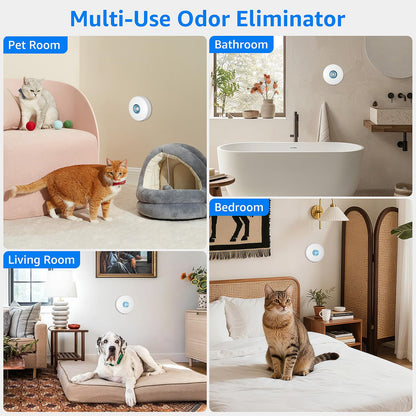 Kattlådedeodorant – Smart luktförstörare med sensormonitor, ultratyst luftrenare med 3 lägen, mångsidigt instickbart luftfräschare för hemmabruk