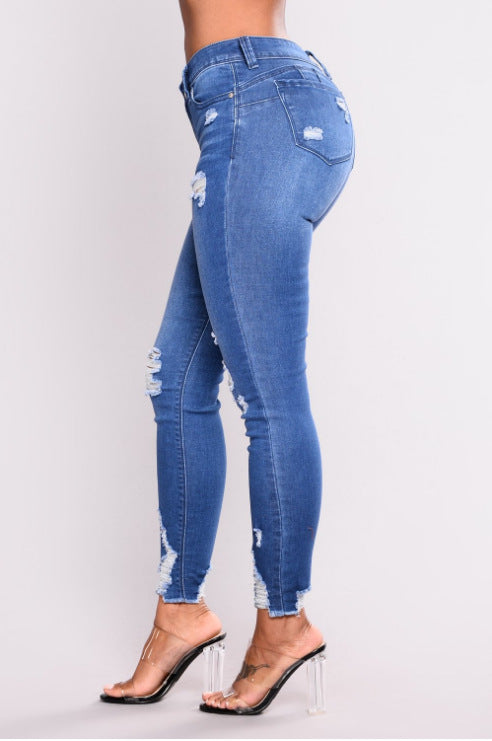 Dam Skinny Jeans – Hög Midja Elastiska Pencil Jeans för Dam 2026