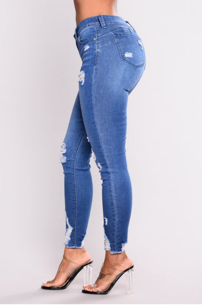 Dam Skinny Jeans – Hög Midja Elastiska Pencil Jeans för Dam 2026