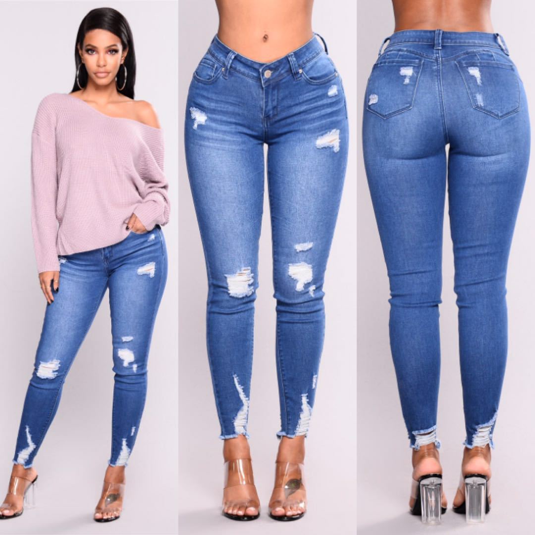 Dam Skinny Jeans – Hög Midja Elastiska Pencil Jeans för Dam 2026