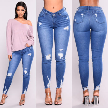 Dam Skinny Jeans – Hög Midja Elastiska Pencil Jeans för Dam 2026