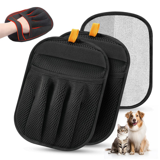 Salhap Pälsborttagningshandske – Elektrostatisk, uppgraderad 5-fingerdesign, hund & katt, återanvändbar