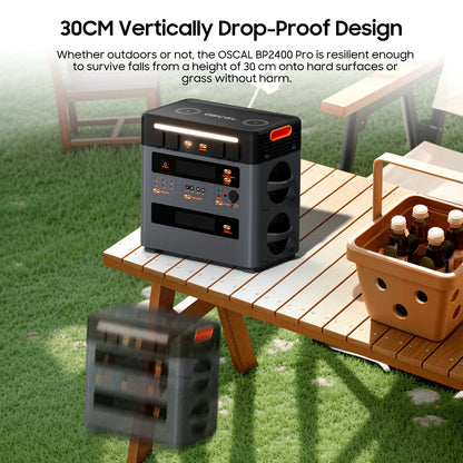 Oscal BP2400pro Portable Power Station 2016Wh Expansion Battery Pack for For PowerMax 2400 pro Solar Generator,1.2H Fast Charge,Dual Speakers,Smart APP Control&Monitoring,,3500+ Cycles for Outdoor Camping RV Home Backup