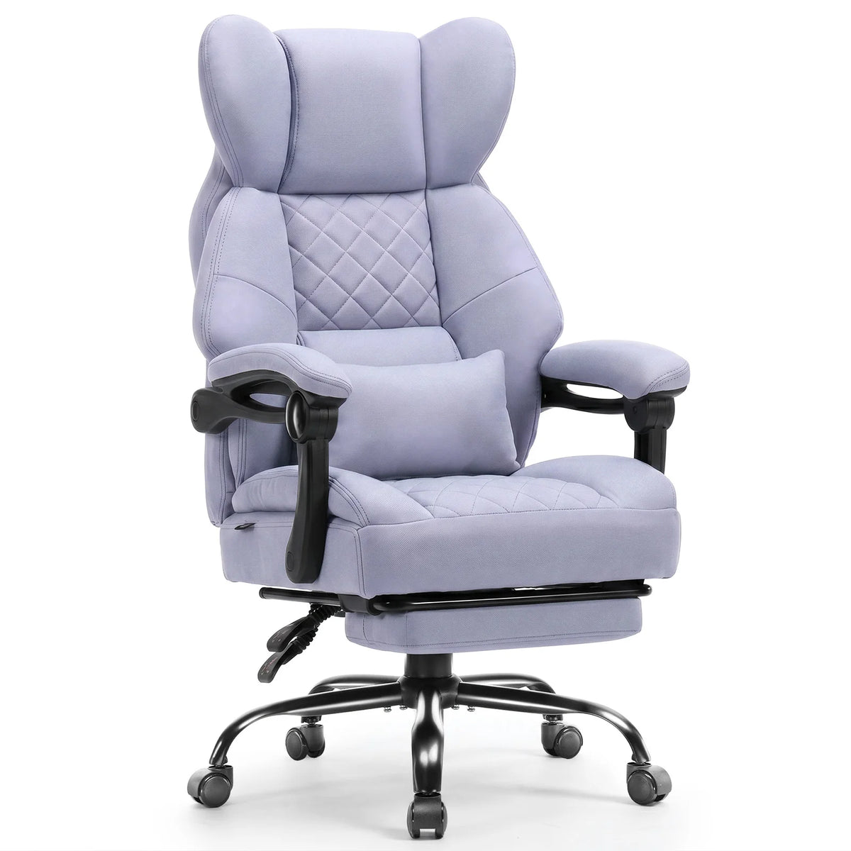Gtplayer Gaming Chair, Ergonomic Office Chair with Footrest and Lumbar Support, High Back Executive Chair for Tall, Wide Computer Chair, Height Adjustable, Synchronous Armrest, Spring Core Seat