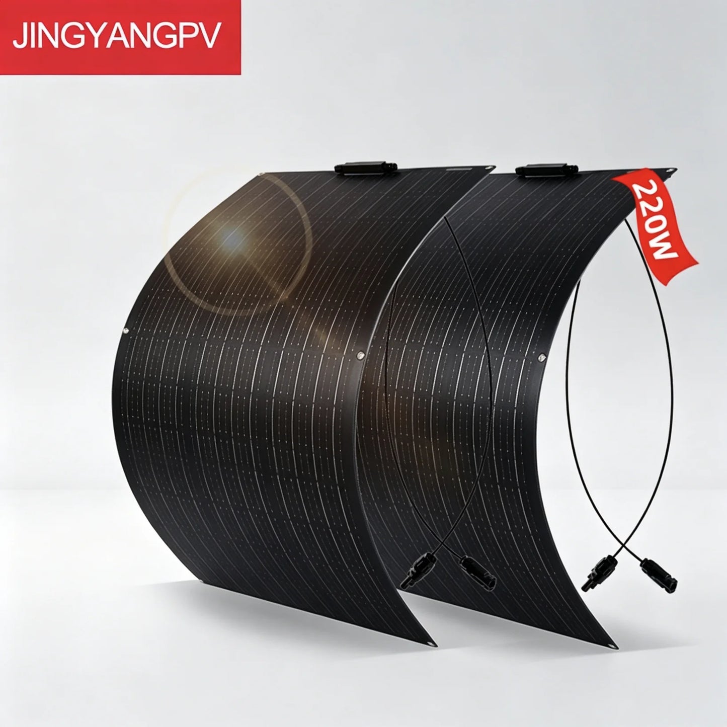110W Flexible Solar Panel With ETFE Layer,Monocrystalline Solar Cell,High Efficiency Solar Panel 18V for 12V Battery Charge,RV