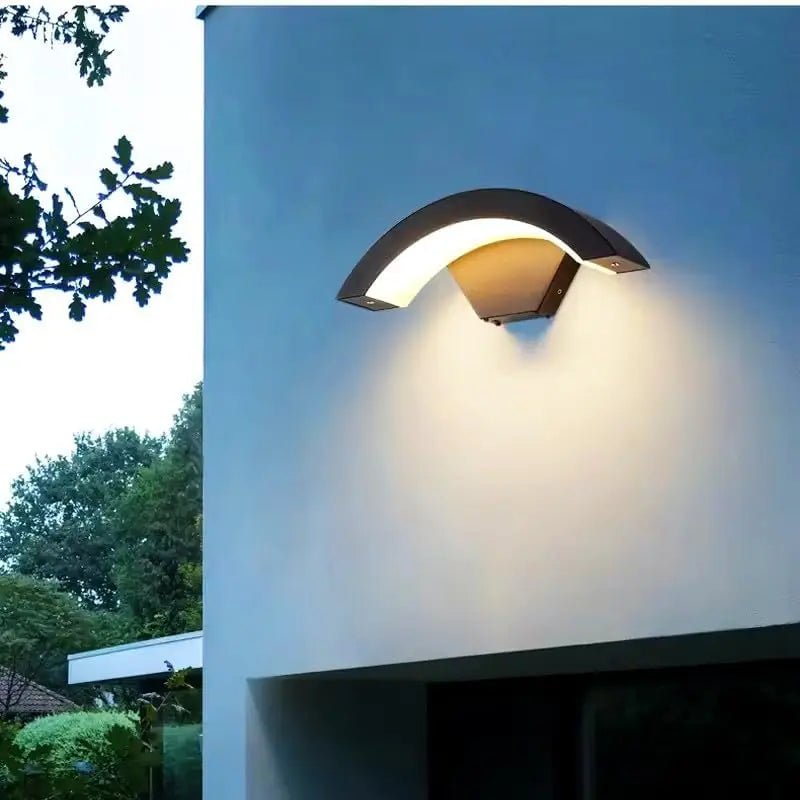 Utomhus Vägglampa Upp & Ned – IP44, Antracitgrå Aluminium, Rektangulär, Max 24W, AC Elanslutning