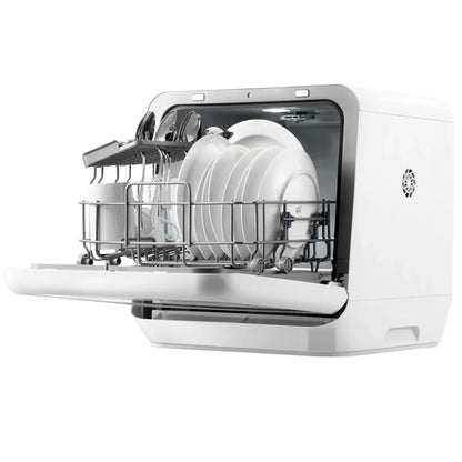 Midea Comfee Tabletop Dishwasher Without Installation, 5L Water Tank, 98 ° C Steam Sterilization, Compact Dishwasher with 6 Programs, 72H Ventilated Storage for 2-3 People