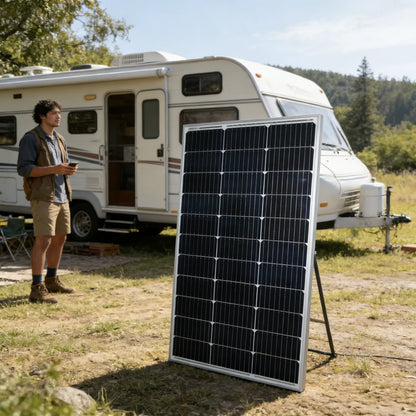 100w 200w Rigid Glass Solar Panel,Efficiency Photovoltaic Solar panel,Waterproof,Durable For Batteries,Outdoors,RV,Boat,Camping