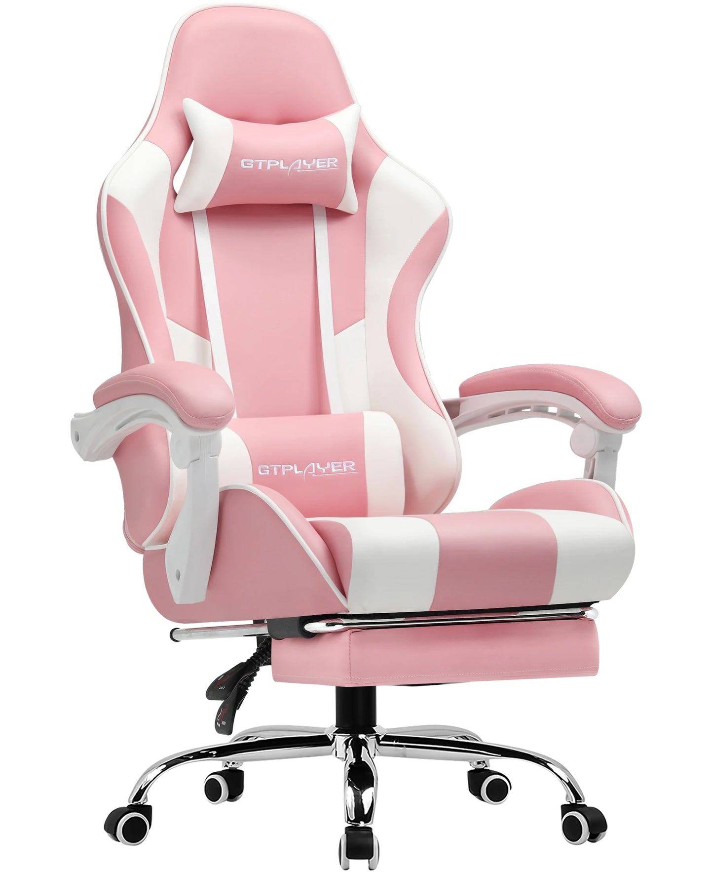 Gtplayer Gaming Chair with Massage, Ergonomic Desk Chair with Footrest, Headrest, Swivel Chair for Office and Gamer