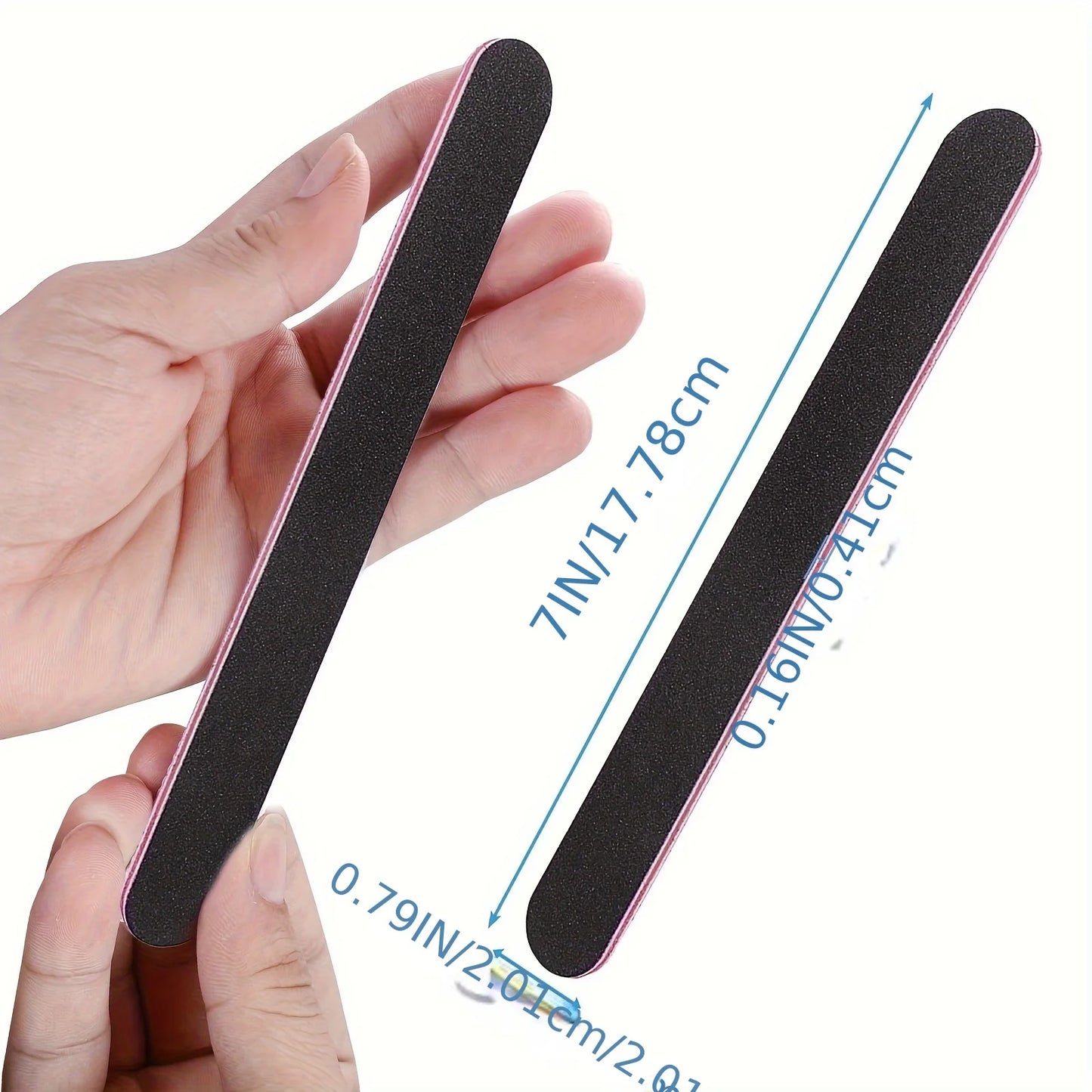 Nagelfiler 50/100-pack – Dubbelsidig 100/180 Korn Professionell för Naturliga & Akrylnaglar Gel Pedikyr