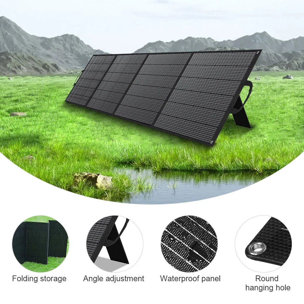 TALLPOWER TP400 400W Portable Foldable Solar Panel IP65 Waterproof High‑Efficiency Solar Charger for Power Station Camping RV Van Off‑Grid Emergency Power Supply