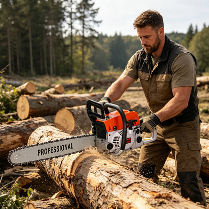 9.8kW 20-Inch Electric Chainsaw Large Portable Wood Cutting Saw High-Power Tree Pruning Chainsaw for Home DIY Garden Forestry Woodworking Cutting Tool