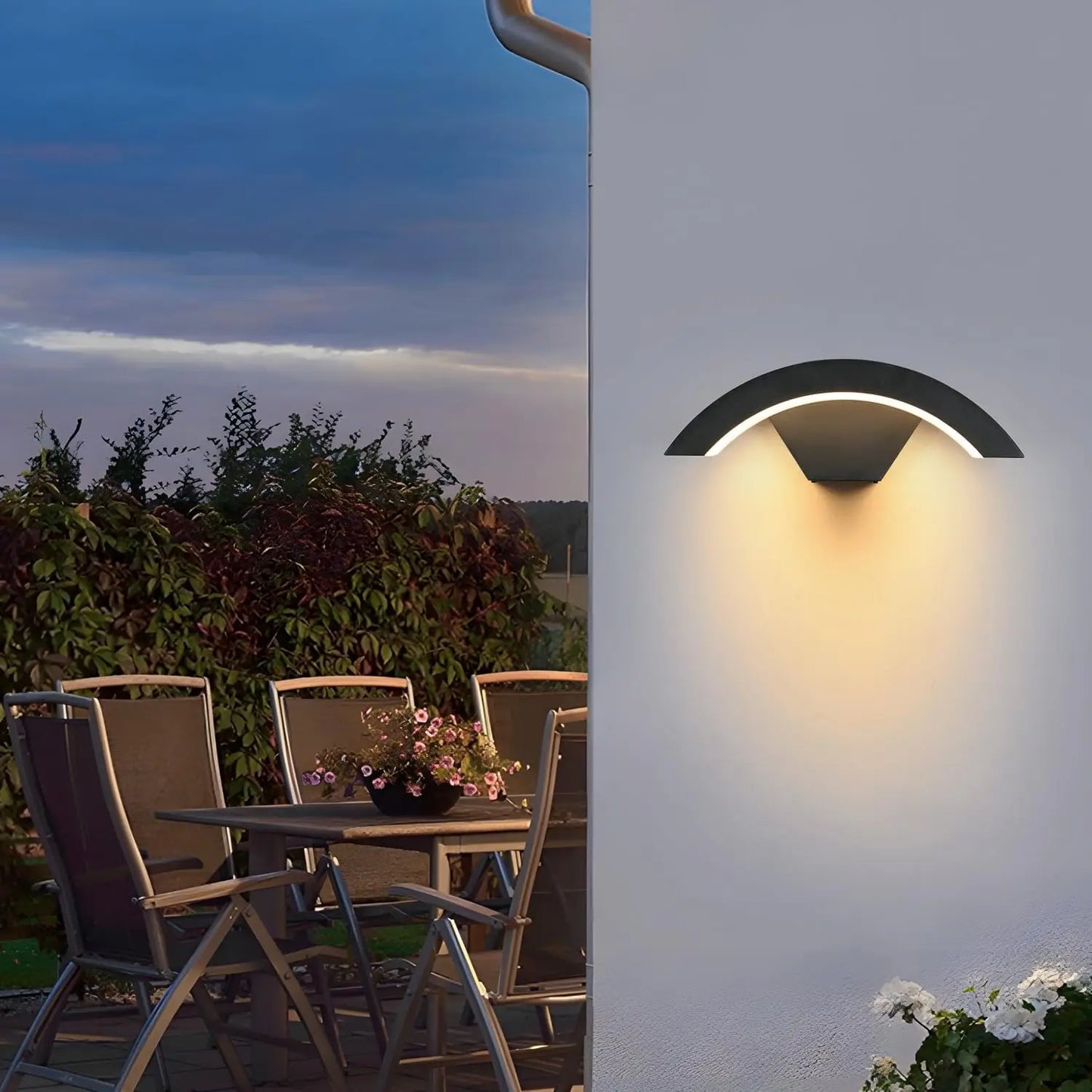 Utomhus Vägglampa Upp & Ned – IP44, Antracitgrå Aluminium, Rektangulär, Max 24W, AC Elanslutning