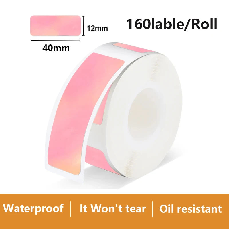 Termiska Etikettrullar Mönster & Färg – Kompatibla med Marklife P11 P12 Phomemo D30 DELI Q2 Brother – 12x40mm 14x40mm 14x50mm 2026