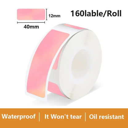 Termiska Etikettrullar Mönster & Färg – Kompatibla med Marklife P11 P12 Phomemo D30 DELI Q2 Brother – 12x40mm 14x40mm 14x50mm 2026