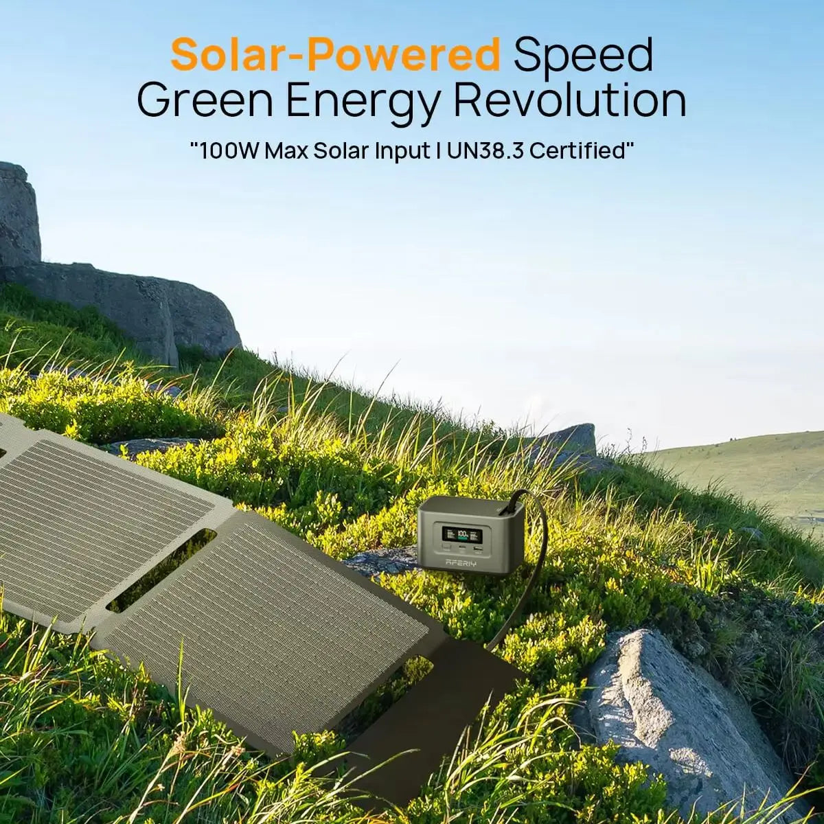 AFERIY Nano100 100W 99.2Wh Portable Power Station, LiFePO4 Battery, 1.5H Fast Charge, Dual 100W PD, with Type-C Cable