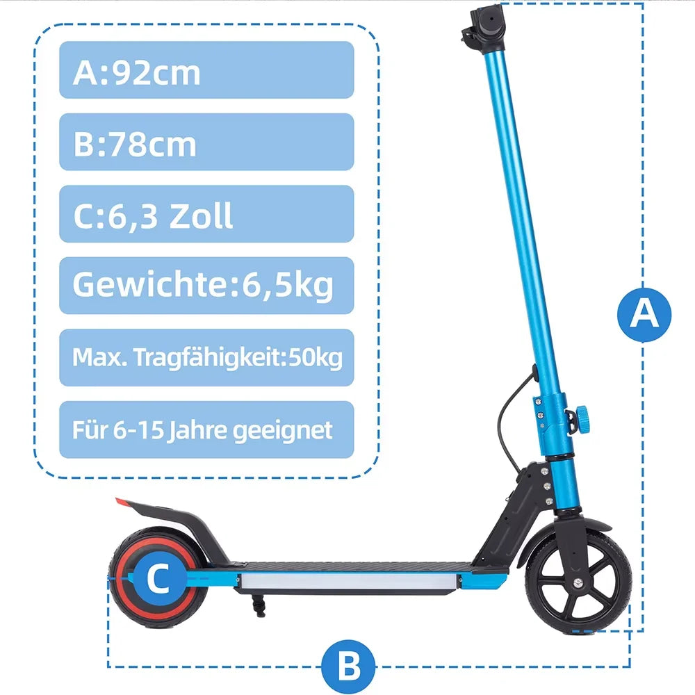 Inaopus Vikbar elektrisk sparkcykel för barn, 150W motor, maxhastighet 12 km/h