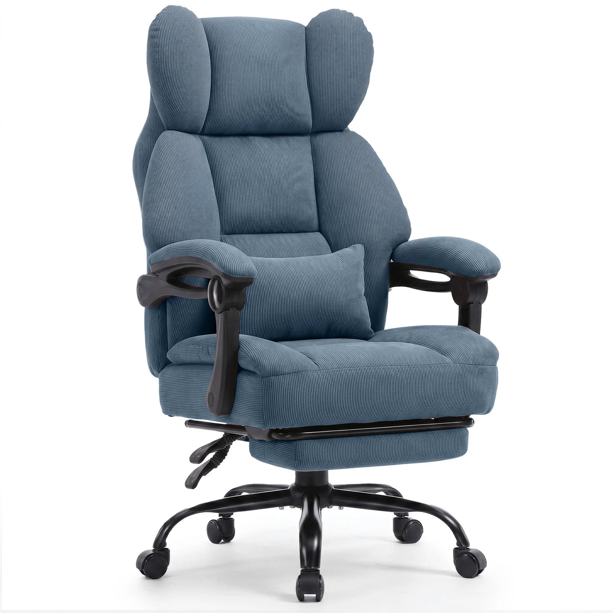 Gtplayer Gaming Chair, Ergonomic Office Chair with Footrest and Lumbar Support, High Back Executive Chair for Tall, Wide Computer Chair, Height Adjustable, Synchronous Armrest, Spring Core Seat