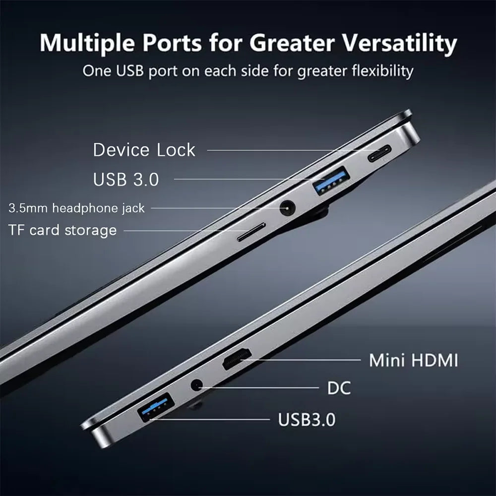 15.6" Laptop Computer Windows 11 Intel Core i7-1165G7 PC Gamer 16GB RAM Fingerprint Unlock Notebook Laptops Backlight Study