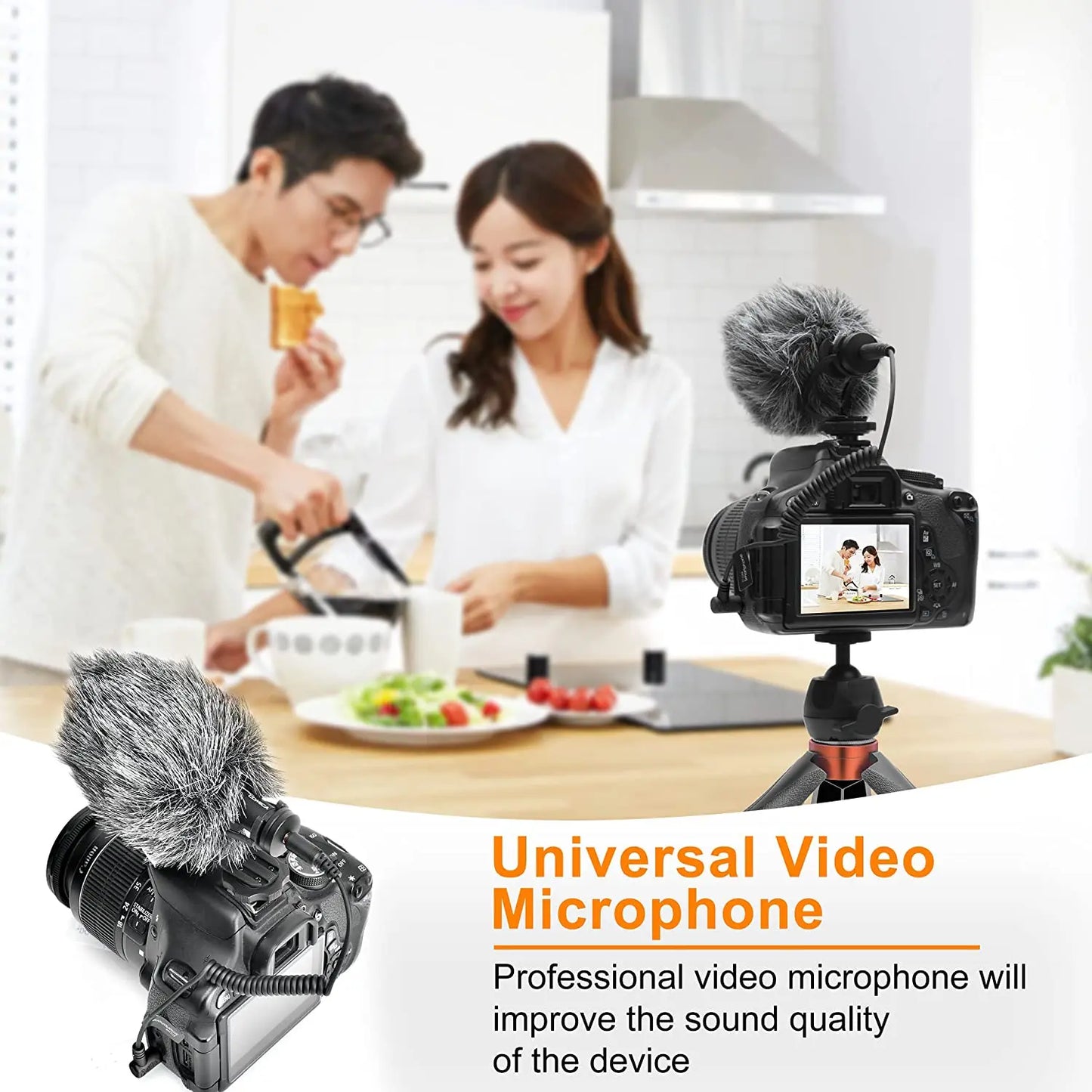COMICA CVM-VM10-K2 PRO Smartphone Video Rig with Tripod, External Shotgun Mic, Vlogging Kit for iPhone Android Tiktok YouTube