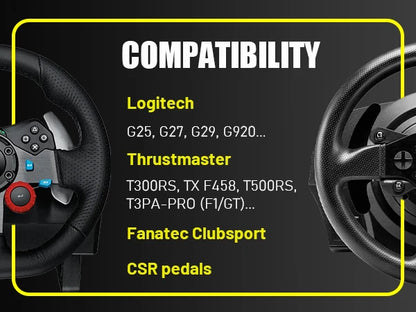 GTPLAYER Ratt-ställning för Sim Racing – Justerbar 20°/20cm Höjd, Kolstål, Logitech G29/G920/G923 Thrustmaster, EU-lager