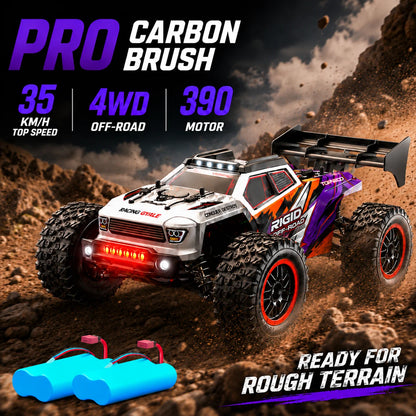 4Wd Brushless Rc Car 75Km/H Metal Differential Shaft Drive Independent Shock Absorbers Led Headlights 2.4g 300m Remote Control Off-Road Hobby Vehicle