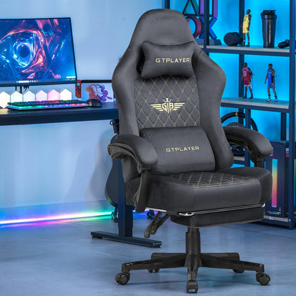 GTPLAYER Gaming chair fabric Gaming Chair Ergonomic office boot PC chair, Adjustable and Rotatable Desk Chair