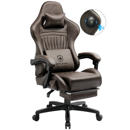 GTPLAYER Gaming chair Ergonomic Gaming armchair Desk chair PC Footrest loudspeaker Music Office chair up to 150kg