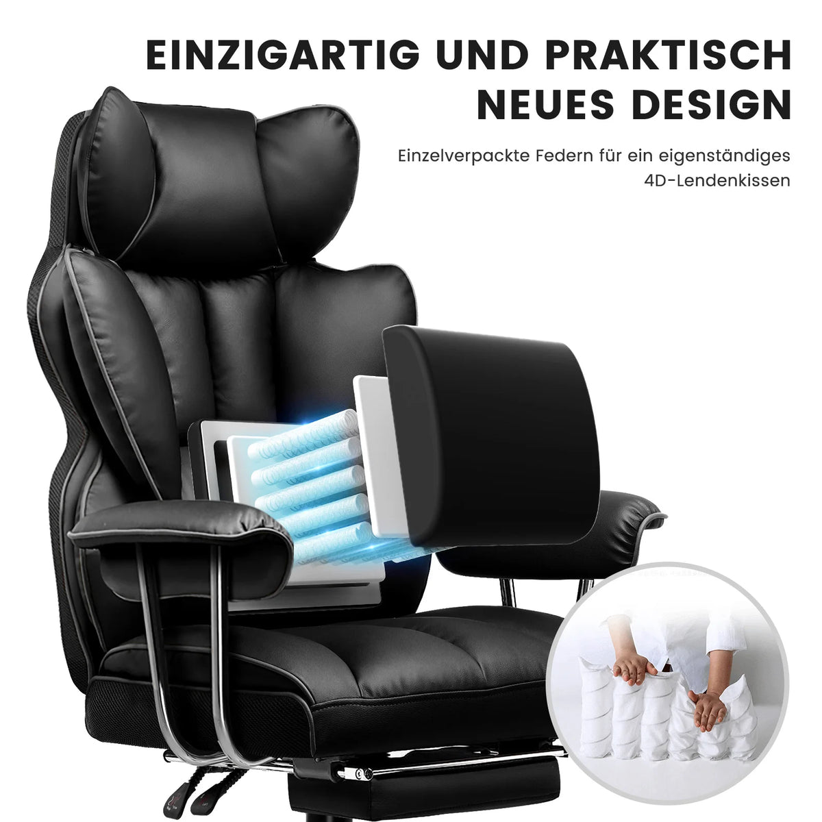 Gtplayer Silla Gaming Gamer Chair Ergonomic Office Chair with Footrest Fabric Surface Spring Seat Cushion Silla De Juego