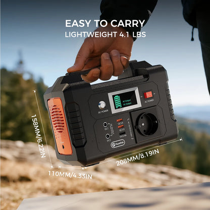 FlashFish E200 Portabel Powerstation 200W – 151Wh Solargenerator med AC/DC/USB, Camping & Nödström
