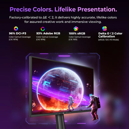 TITAN ARMY KF271S PLUS 27inch 240Hz Gaming Monitor - QHD Fast IPS, 2560x1440, HDR400, Height-Adjustable Stand, Dual RGB Edge Lights, DP/HDMI, Competitive Esports & Pro Gaming