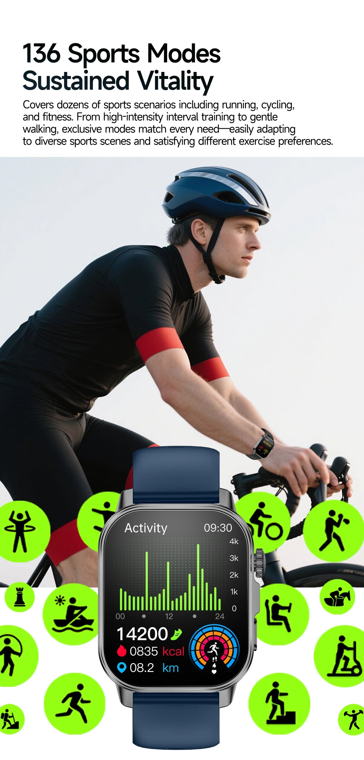 2026 ECG+PPG Daily Health Smart Watch Men Blood Fat Uric Acid Heart Rate Blood Oxygen Bluetooth Call Wellness Tracker Smartwatch
