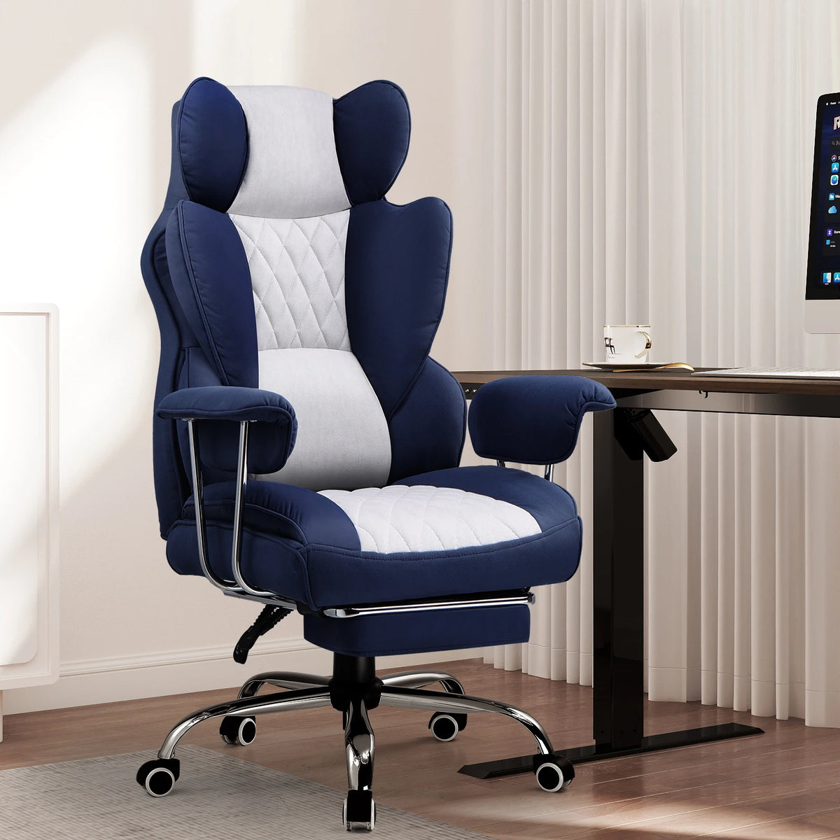 Gtplayer Gaming Chair, Office Chair with Pocket Spring Lumbar Support, Ergonomic and Comfortable Wide Office Computer Chair