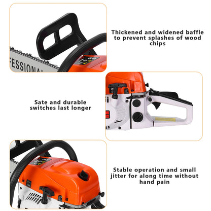 9.8kW 20-Inch Electric Chainsaw Large Portable Wood Cutting Saw High-Power Tree Pruning Chainsaw for Home DIY Garden Forestry Woodworking Cutting Tool