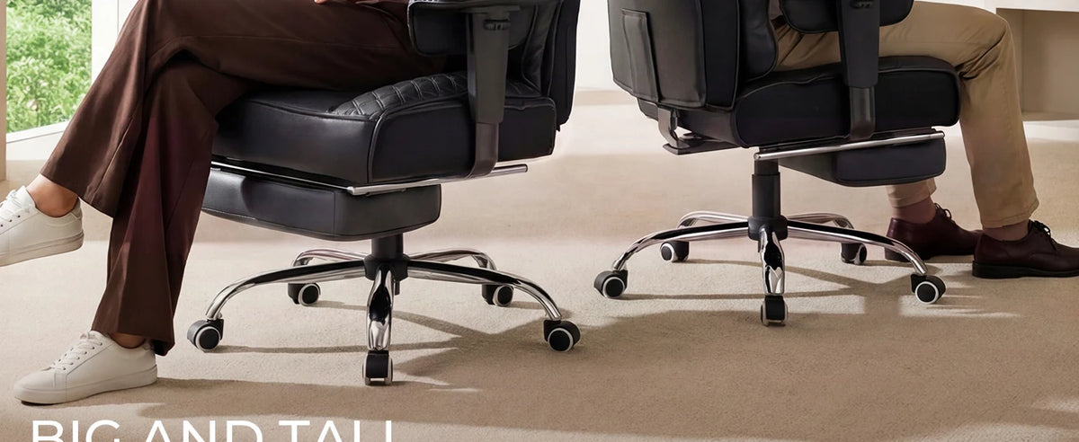 Comhoma Ergonomic Gaming Chair, Office Chair 400 Lb, with Adjustable Lumbar Support & Footrest, Hybrid Design,High Back Executive Chair