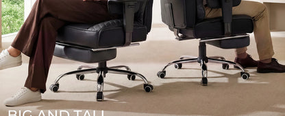 Comhoma Ergonomic Gaming Chair, Office Chair 400 Lb, with Adjustable Lumbar Support & Footrest, Hybrid Design,High Back Executive Chair