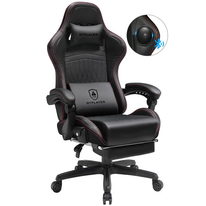 GTPLAYER Gaming chair Ergonomic Gaming armchair Desk chair PC Footrest loudspeaker Music Office chair up to 150kg