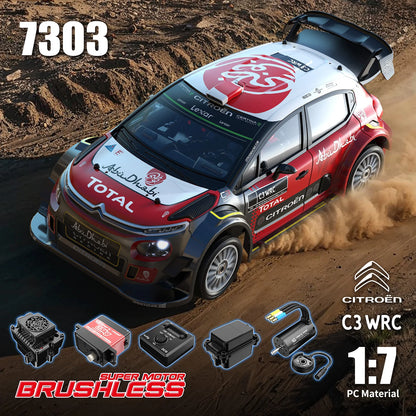 Hyper Go MJX 7303 1/7 RC Car 4WD 60KM/H Brushless High-Speed Off-Road Racing C3 Simulation Citroen Drift Car Climbing Car