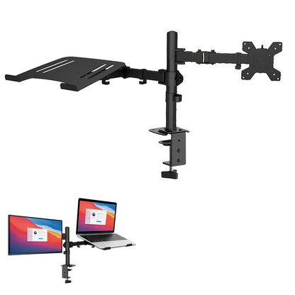 Ergonomisk Monitorarm för Skrivbord 13–27" – VESA 75x75/100x100 Justerbar Höjd Kabelhantering 8kg Stål EU-lager Polen